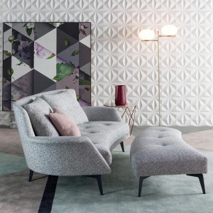 Pouf Lovy Bonaldo. Dos elegantes modelos tapizados ideales para salón.