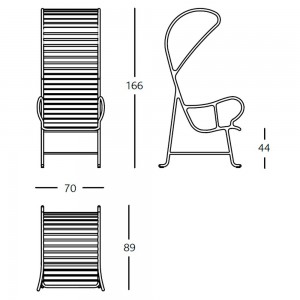 Sillón moderno Gardenias con pérgola Outdoor para terraza de BD Barcelona.
