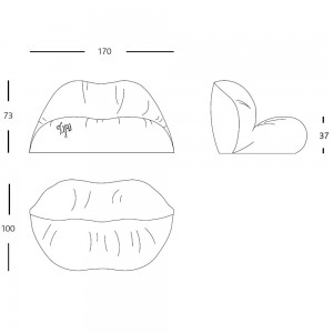 Sofá de polietileno Dalilips para terraza de BD Barcelona.