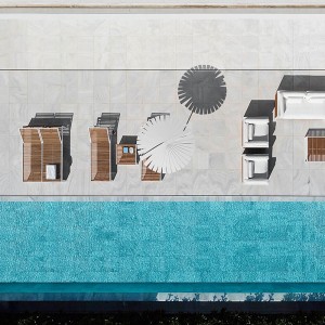 Tumbona reclinable DNA Teca para jardín de Gandia Blasco.