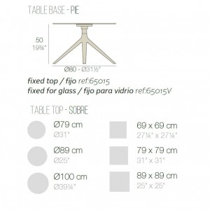 Mesa auxiliar Mari-Sol pie Ø96 de Vondom. Muebles y complementos de exterior.