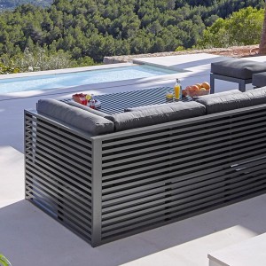 Sofá moderno Modular 1 Dna de Aluminio Termolacado con Funda Protectora