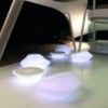 Butaca Ufo Tapizada con Tela Náutica y Luces Led en el Interior | Vondom