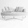 Cama Chill Redonda Flat para exterior de Gandia Blasco. Camas de diseño.