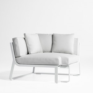 Sofá moderno modular 6 Flat de Gandía Blasco. Sofá de aluminio para terraza.