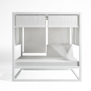 Cama moderna Daybed Elevada Reclinable con Tapicería Desenfundable