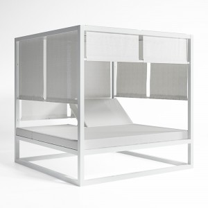 Cama moderna Daybed Elevada Reclinable con Tapicería Desenfundable