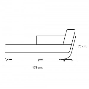 Chaise Longue cama moderna y cómoda Lounge para salón. Sofá cama de diseño.