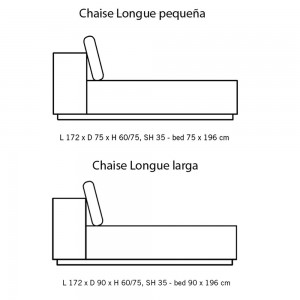 Chaise Longue moderna y cómoda Nevada de Softline. Sillones de diseño.