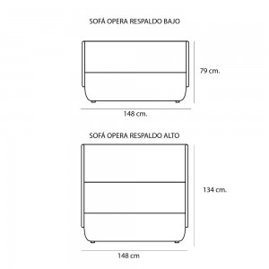 Sofá de diseño Opera para salón de Softline. Sofás y sillones de diseño nórdico.