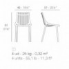 Silla Ibiza Apilable para exterior Diseñada de Vondom | Lluesma