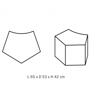 Pouf divertido Pause en diferentes acabados para dormitorio infantil de Softline.