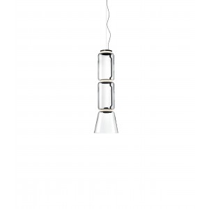 Lámpara suspensión cristal Noctambule Low Cylinders and Cone de Flos