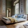 Cama Owen de Bonaldo. Mobiliario de diseño elegante y de calidad.