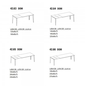 Mesa Dom Extensible Melamina de Ingenia. Mesas extensibles para comedor.
