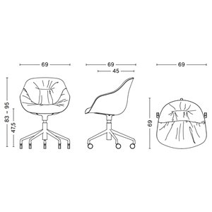 Silla AAC 153 tapizado Soft de Hay. Silla tapizada.