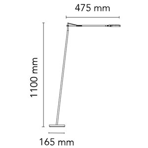 Lámpara de suelo Kelvin Led F de Flos. Luminaria de luz directa.