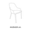 Silla Matilda de Ingenia. Sillas tapizada en ecopiel. Sillas de diseño.