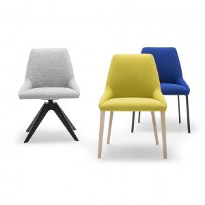 Silla Alya base de madera SI1551 de Andreu World para hogar y oficina.