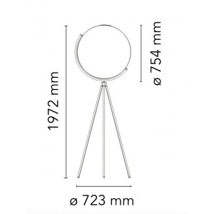 Lámpara de aluminio de pie Superloon de Flos Iluminación. Lámparas minimalistas.