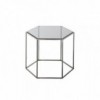 Mesa Auxiliar Hexagon con sobre de Cristal de Desalto. Mesas de diseño.