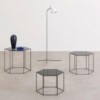 Mesa Auxiliar Hexagon con sobre de Cristal de Desalto. Mesas de diseño.