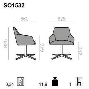 Sillón de gran confort Alya SO-1532 de Andreu World. Diseños modernos.