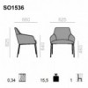 Sillón moderno Alya SO1536 de Andreu World. Diseño de sillas modernas.