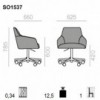 Sillón con altura regulable Alya SO-1537 de Andreu World para contract.
