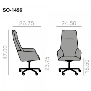 Ejecutivo asiento tapizado Alya SO-1496 con respaldo alto de Andreu World.