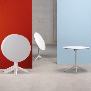 Mesa elegante Pile redonda de Enea. Mesas para contract de diseño.