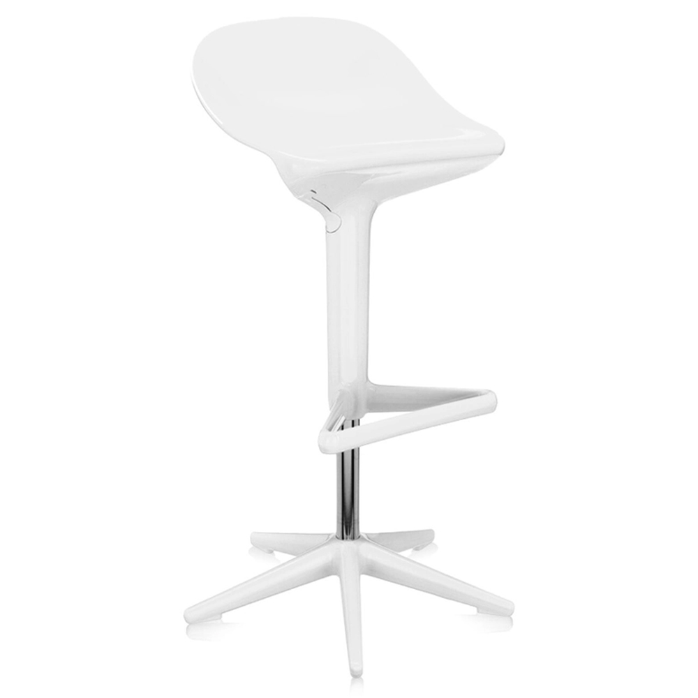 Taburete de polipropileno regulable Spoon Kartell. Ideal para interior.