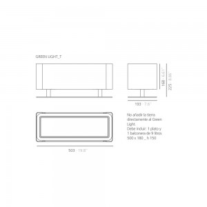 Macetero Green Light T de Systemtronic. Muebles oficina diseño.