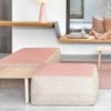 Puf Raw Small Pink de GAN. Alfombras modernas.