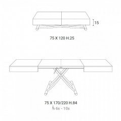Mesa transformable Box legno de Ozzio design. Sillas y mesas ...
