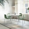 Silla moderna Bisell tapizada con pies metálicos para comedor de Treku.