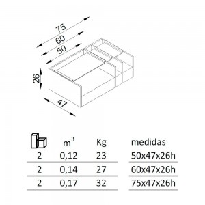 Mesa auxiliar cajón índigo de Arlex. Muebles de diseño.