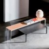 Mesa auxiliar Slim Cerámica H46 de Sovet. Mesa de centro de diseño italiano.
