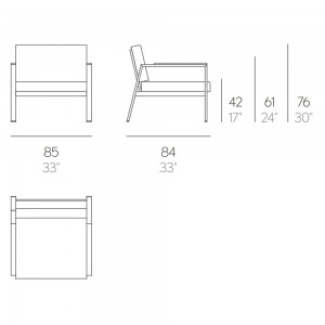 Sillón Timeless para terraza de Gandia Blasco. Sillones de diseño para jardín.