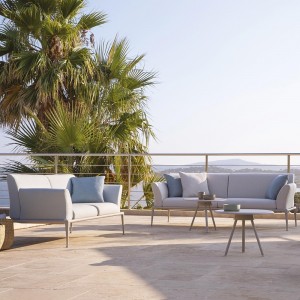 Sofá New Joint de diseño moderno y elegante para exteriores de Fast. Sofás para terrazas.