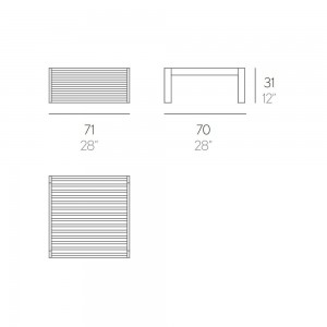 Mesa original Tumbona Dna de Gandia Blasco. Mesa para exteriores de diseño.