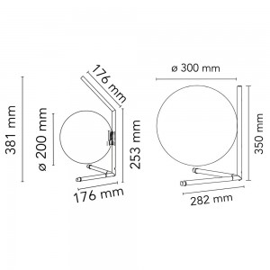 Lámpara de mesa moderna low IC Light de Flos. Diseño italiano.