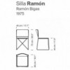 Silla moderna Ramón SantaCole. Sillas de diseño. Mobiliario para exteriores.