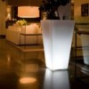 Macetero Light Cono Cuadrado Alto con Iluminación Led y Autorriego