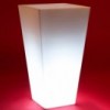 Macetero Light Cono Cuadrado Alto con Iluminación Led y Autorriego