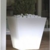 Macetero Light Cono Cuadrado con Luces Led Interiores y Autorriego