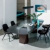 Silla Cadira S de Sovet Italia. Sillas tapizadas con estructura de metal.