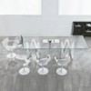 Mesa Lambda dos bases cristal de Sovet. Mesas de diseño. Mesas de comedor modernas.