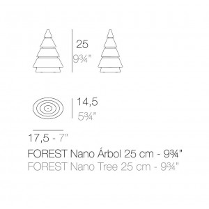 Lámpara sobremesa led en forma de árbol Forest nano de Vondom
