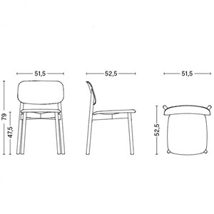 Silla Soft Edge 60 Tapizada Hay